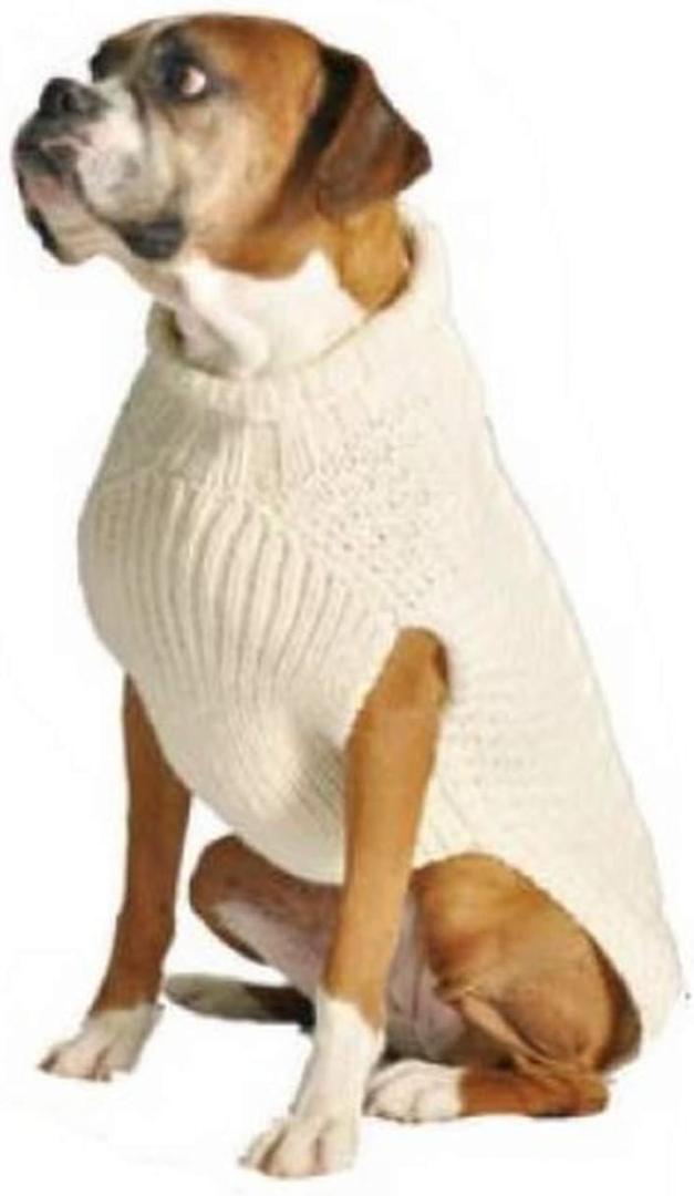 Chilly Dog Tural Cable Dog Sweater, X-Small