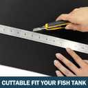 2 Packs 23.6 x 15 Inch Aquarium Fish Tank Leveling Pad, 6mm Thick Foam Fish Tank Mat Non-Slip Neoprene Foam Shockproof Easy Cut for Water Stable Floor Protection Black