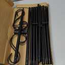 Adjustable Shepherd Hooks for Outdoor, 2 Pack 80 Inch 5 Prong Base Bird Two Sided Feeder Poles, Heavy Duty Shepherds Hook, Suitable for Garden in Hanging Flower Basket, Lantern, Bird Nests