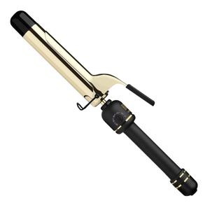 HOT TOOLS New and Improved 24K Gold Professional 1.25" Extended Barrel Curling Iron with Clamp for Tousled Curls | 24K Gold Technology for Long-Lasting Results & Longer Barrel for Easy Styling (1 1/4")