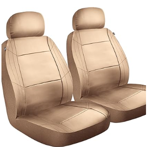 Custom Accessories 40348 Universal Midnight Plush Tan Low Back Seat Covers 2 PCS