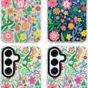 ChiCsFleur for Samsung Galaxy S23 FE Case, TPU Phone case with Camera Protection for Women Girls Teens - Colorful Floral Flowers Spring Garden Artsy Vibrant Pastel Clear Gift Aesthetic Unique