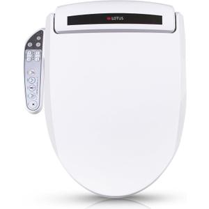 Lotus Bidet Seat ATS-800 Elongated, Heated Seat, Temperature Controlled Wash, Warm Air Dryer, Easy DIY Installation, Made in Korea