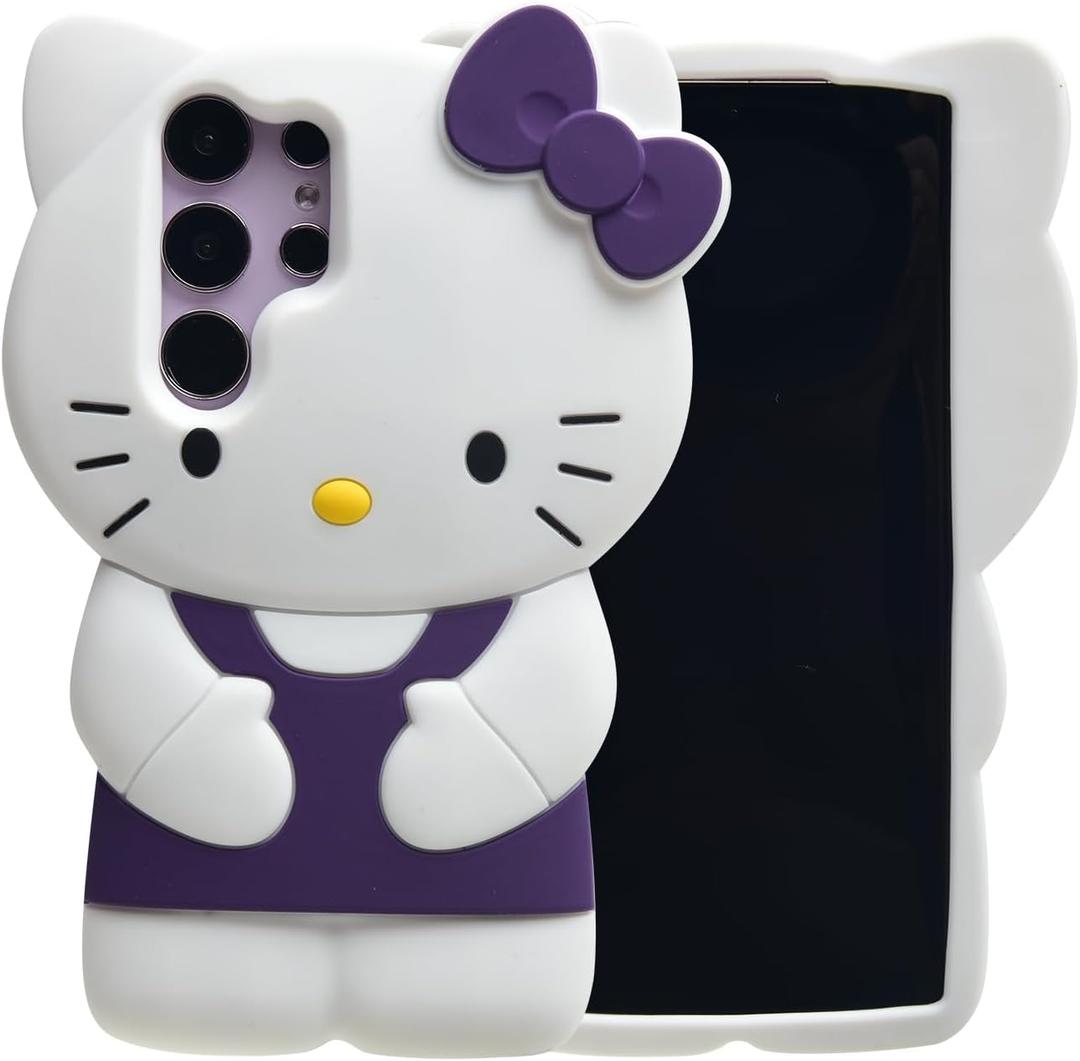 Cartoon Case for Samsung Galaxy S23 Ultra 6.8 Fashion Cute 3D Cute Kitty Kawaii Soft Silicone Animal tective Gel Shockof Gel Back Cover for Kids Women Girls Boys (Kitty-4, S23 Ultra 6.8'')