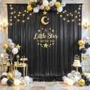 10x10ft Black Sequin Backdrop Curtain for Parties Glitter Photo Backdrop Wrinkle Free Polyester Drapes Shimmer Back Drop for Wedding Birthday Baby Shower Photography Shiny Background 2 Panels 5x10ft