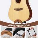 Acoustic Guitar Stand, Clip-On Self-Standing Solid Wood Guitar Stand, Portable Lightweight Guitar Stand Floor, Guitar Holder for Travel and Stage, Gift for Acoustic, Classic and Folk Guitar L-Size