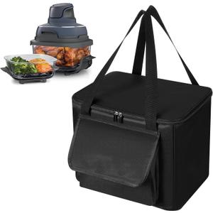 Carrying Bag Compatible with Ninja Crispi Air Fryer FN101GY Portable Outdoor Airfryer Travel Carrier Case Bag with Pocket Waterproof Heat Resistant Carrying Bag for Air Fryer
