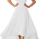 DeftSharp Women's Casual Guest Dress Elegant Evening Party Dresses Cocktail Party Wedding Mixi Dress (Large)