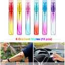 Patelai 18 Pieces 8 ml Mini Perfume Spray Bottles Atomizer Portable Travel Mister Refillable Empty Container Colorful Glass Bottles for Cleaning, Travel, Essential Oils, Perfume, 6 Gradient Colors