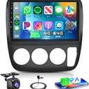 4G 64G Car Stereo for Honda CRV 1997-2001 Radio, 9inch 1280x720 IPS Touch Screen 36EQ DSP Wireless Carplay Android Auto Bluetooth 5.0 Android 15 GPS FM/RDS WiFi AHD Backup Camera