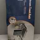 VOLPONE 24 Inch Towel Rack with Towel Bar Holder Foldable Towel Shelf with Movable Hooks Rustproof Towel Storage Wall Mount for Bathroom Lavatory Matte Black