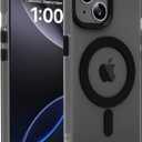 Magnetic for iPhone 15 Case, Compatible with MagSafe, Military Grade Drop Protection, Slim Matte Translucent Shockproof Anti-Fingerprint Phone Cover, Matte Black