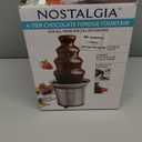 Nostalgia 4 Tier Electric Chocolate Fondue Fountain Machine for Parties - Melts Cheese, Queso, Candy, and Liqueur - Dip Strawberries, Apple Wedges, Vegetables, and More - 32-Ounce - Stainless Steel
