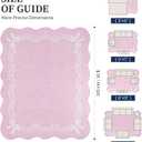 8x10 Area Rug Pink Bow Living Room Rug,Girls Bedroom Rug | Cute Princess Scalloped Rug Washable,Non Slip Soft Low Pile Floral Border Carpet for Extra Large Bedroom，Dining Room