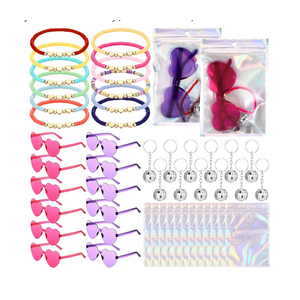 Geiserailie 48 Pcs Popular Singer Party Favors Era Friendship Gifts Set, Beaded Bracelets Sunglasses Keychain for Birthday(Vibrant Colors)