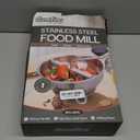 Stainless Steel Food Mills With 3 Milling Discs,Ergonomic design Of Rotary Food Mills For Tomato Sauce,Potatoes,Jams,Stainless Steel Handle and Dishwasher Safe,Includes Multifunctional Spoon (B-Silver/Orange Spoon)