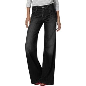 Women's High Waisted Wide Leg Jeans Loose Fit Straight Leg Denim Pants 2025 Trendy M