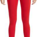 VME High Waist Buttery Soft Yoga Pants - Tummy Control Workout Running Yoga Legging for Women (Red, S)