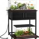 20-29 Gallon Fish Tank Stand with Power Outlet and Storage Cabinet,Aquarium Stand with Slide-Out Fish Tank Shelf,Heavy Duty Metal Frame and Waterproof Wood,31.5" L x 15.7" W 770LBS Capacity
