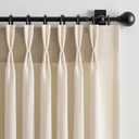 90 Inches Long Pinch Pleated Semi Sheer Curtains,Beige Linen Blended Light Filtering Window Curtains 90 Length 2 Panels for Living Room Bedroom Pinch Pleat Drapes with Hooks 2 Panels 40" x 90"