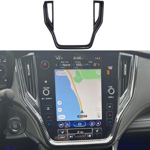 Compatible with 2020 2021 2022 2023 2024 2025 Subaru Outback Accessories Dashboard Navigation Screen Panel Frame Cover for Subaru Legacy Accessories (Carbon Fiber Style)