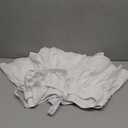 Biscaynebay Wrap Around Bed Skirts for Queen Beds with Short Drop of 12", White Adjustable Elastic Dust Ruffles Easy Fit Wrinkle Resistant Silky Luxurious Fabric Machine Washable