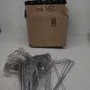 Wire Metal Clothes Hangers Bulk 100 Pack, 16 Inch 12 Gauge Standard Size, Slim Space Saving for Coat Suits Shirts Pants Skirts, Non Slip, Silver