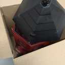 Kingsyard Metal Bird Feeder for Outdoor Hanging, Wild Bird Feeders with Circular Perch, Easy to Clean & Refill, 4 lbs Large Seed Capacity, Red