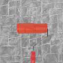 Hanroy 8'' Patterned Paint Roller for Wall Decoration Classic Brick Embossing Texture Rubber Roller Decorative Household DIY Paint Art Tool for Wall Decoration (2037T)