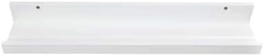 18" Solid White Ledge Shelf by Studio Dcor - Floating Wall Mount Display for Pictures, Books, Home Dcor - 1 Pack