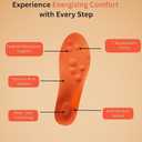 2026 New Steppers Insoles for Men & Women,4D Cloud Massage Memory Foam Insoles with Arch Support，Comfortable and Breathable (Orange, Men 8 / Women 9)
