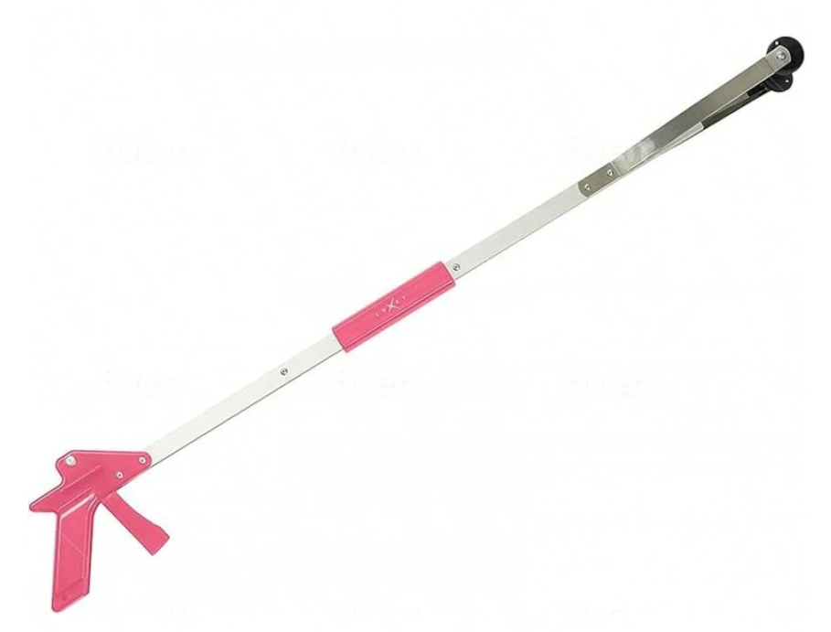 Luxet Reacher Grabber Tool X-Long 80" Aluminum Suction Cup Jaw, Foldable Lightweight Reacher Grabber Pickup Tool, Gripper Grabbers for Elderly Grab it Reaching Tool Trash Picker Grabber (Pink)