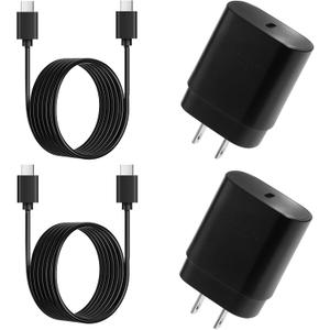 25W Fast Samsung Android Phone Charger,2Pack Samsung Charger Fast Charging,Quick Type C Chargers 10FT USB C Chargers Cable for SamsungGalaxy S25 Ultra/S24 FE/S24/S23 FE/S22/S21+/S20/A53/A36/Note 20/10