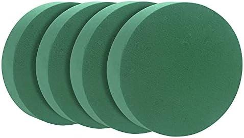 CCINEE Round Floral Foam Blocks,8" Large Wet Foam Bricks for Wedding Flower Arrangement Supply,Pack of 4