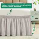 Biscaynebay Wrap Around Bed Skirts for King & Cal King Beds 14" Drop, Camel Grey Adjustable Elastic Dust Ruffles Easy Fit Wrinkle Resistant Silky Luxurious Fabric Machine Washable