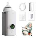 Portable Bottle Warmer, Rapid Warming with Battery-Powered Temperature Display for Travel, Waterless Milk Warming for Comfortable Baby Feeding On The Go