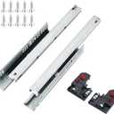 1 Pair 22 Inch (550mm) Soft Close Bottom Mount Undermount Drawer Slides