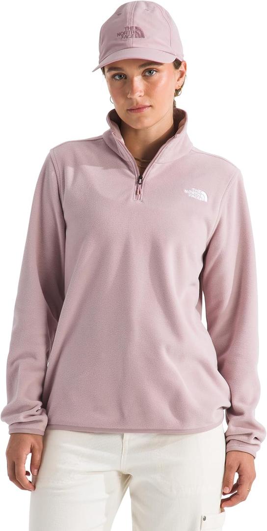 The North Face Women's Glacier Fleece Quarter Zip Jacket, Metal Pink, XXL
