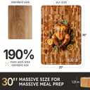 Teak Wood 30in Noodle Board End Grain Large Cutting Board for Kitchen, 30*20 inch