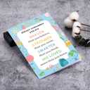 FANICE EOS Back to School Cards for Boys Girls First Day of School Supplies for Son Daughter Students Inspirational Gifts for Kids Kindergarten Preschool College