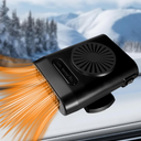 Car Heater 12V 200W Fast Heating Defrost Defogger Automobile Windscreen Fan 2 in 1 Heating and Cooling Fan in Cigarette Lighter (Black)