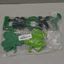 Yerliker 3 Pcs St. Patricks Day Decorations Wooden Shamrock Table Decoration Lucky Letters Beaded Table Centerpiece Green Lucky Shamrock wood Sign for Irish Home Kitchen Office Mantel Decor