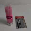 Hot Pink Ribbed Flameless Pillar Candles with Remote, Real Wax Flickering Battery LED Candles, GC Touch Seafood CRKR & PCKS