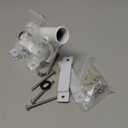 NO Drilling Flagpole Mount Fit for Balcony Railing - Flag Pole Holder Perfect for Porch & Fence - fit Round and Square Railing with Anti-Skid Silicone Patches - for 1 inch or thinner flagpole (White)