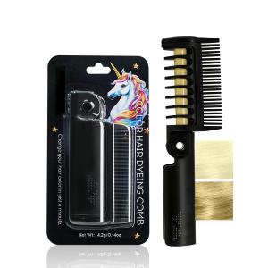 Temporary Color Hair Dyeing Comb, Disposable Folding Hair Dye Comb, Washable Highly Pigmented Easy to Dye for Halloween Christmas Festivals DIY Party
