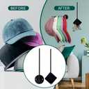 New 6.6-Inch Multifunctional Tumbler Lid Organizer, Cup Lid Holder, Glass Lid Hooks, Rotate at Any Angle, Also Can Be Used as a Hat Rack, Baseball Cap Wall Hanging (Square 2 Pcs)