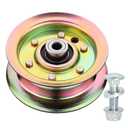 Belleone 177968 Idler Pulley Fits for Craftsman Hus qvarna Mower- 193197 Flat Idler Pulley Compatible with HU Sears Poulan Lawn Tractors with 42" 46" 48" Deck, Replace for Hus qvarna 532177968
