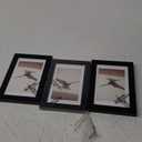 Heimlove 4x6 Picture Frames Set of 3 with Mat to Display 3.5x5 Picture,Plastic Black Photo Frame for Poster,Diploma,Certificate and Document with Tabletop and Wall Decor