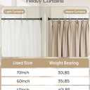 Heavy Duty Tension Curtain Rod by EZFurni, 35 to 76 Inches, Anti-Slip Spring Loaded Curtain Rods No Drilling, Apartment Renter-Friendly Tension Rod for Windows, Bathroom, Closet & Door, Black