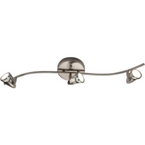 AA Warehousing NBTL1002-3LED 3 LED Ceiling and Wall Light in Brushed Nickel Flush Mount